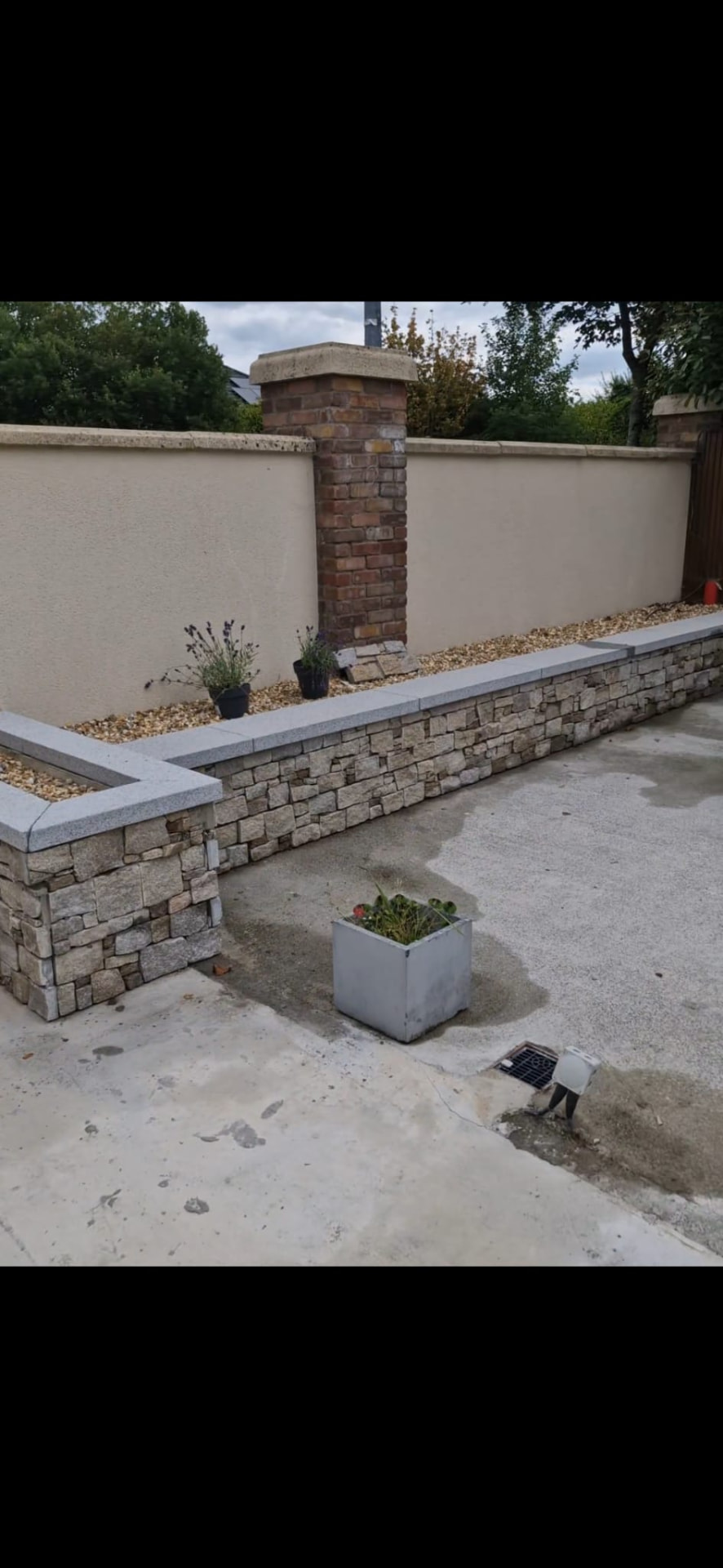 Natural stone walling and landscaping project in Carlow | Farrell Exteriors